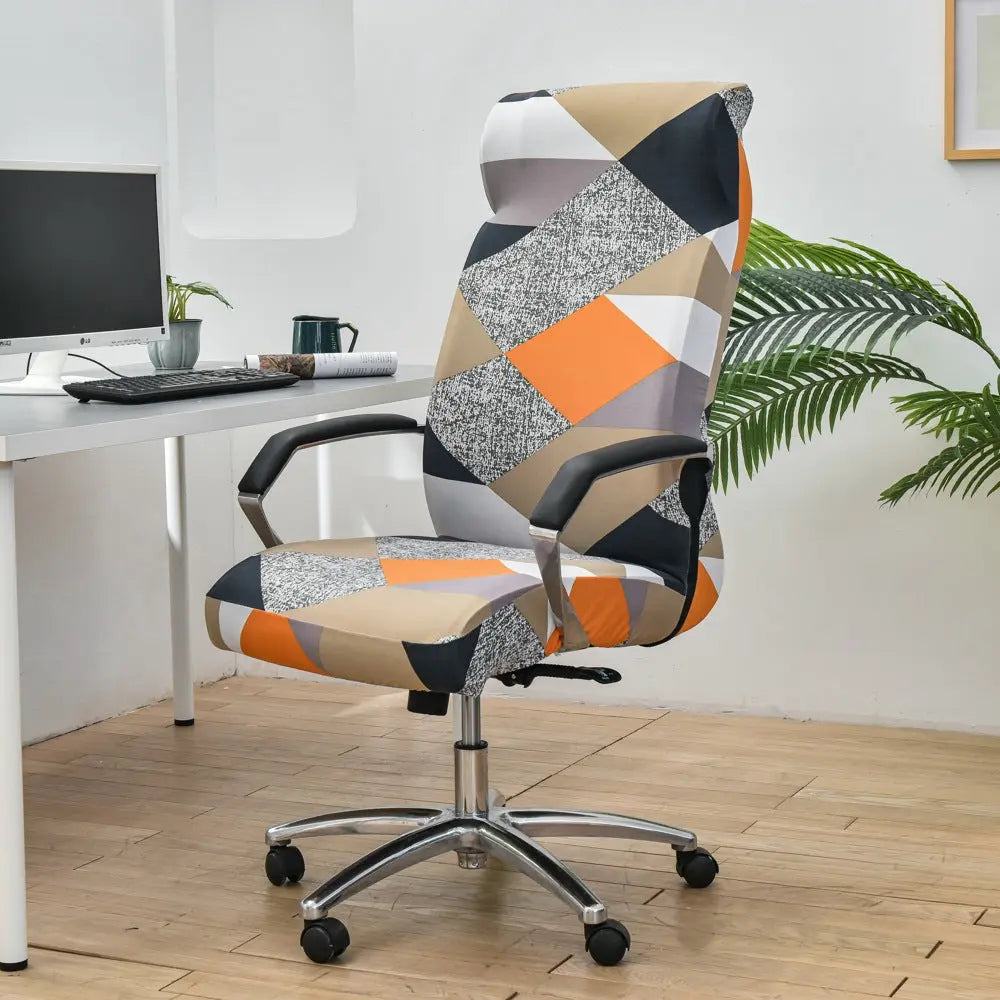 Executive Office Chair Covers Stretchable Zippéea Rubik's Cube-L