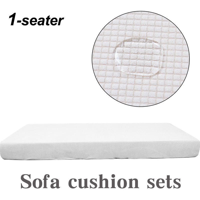 Sectional Sofa Seat Cover Waterproof Fleece ELOISE White-A