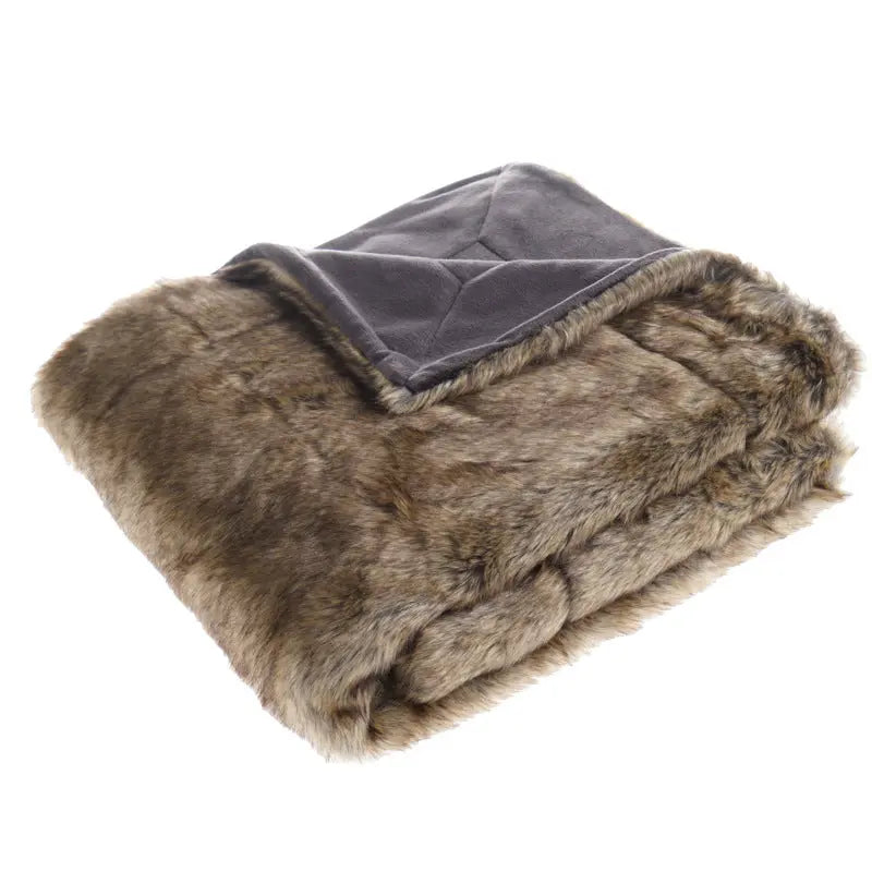 Pet Throw Faux Fur Cozy LUMIEREC Brown-127x152cm