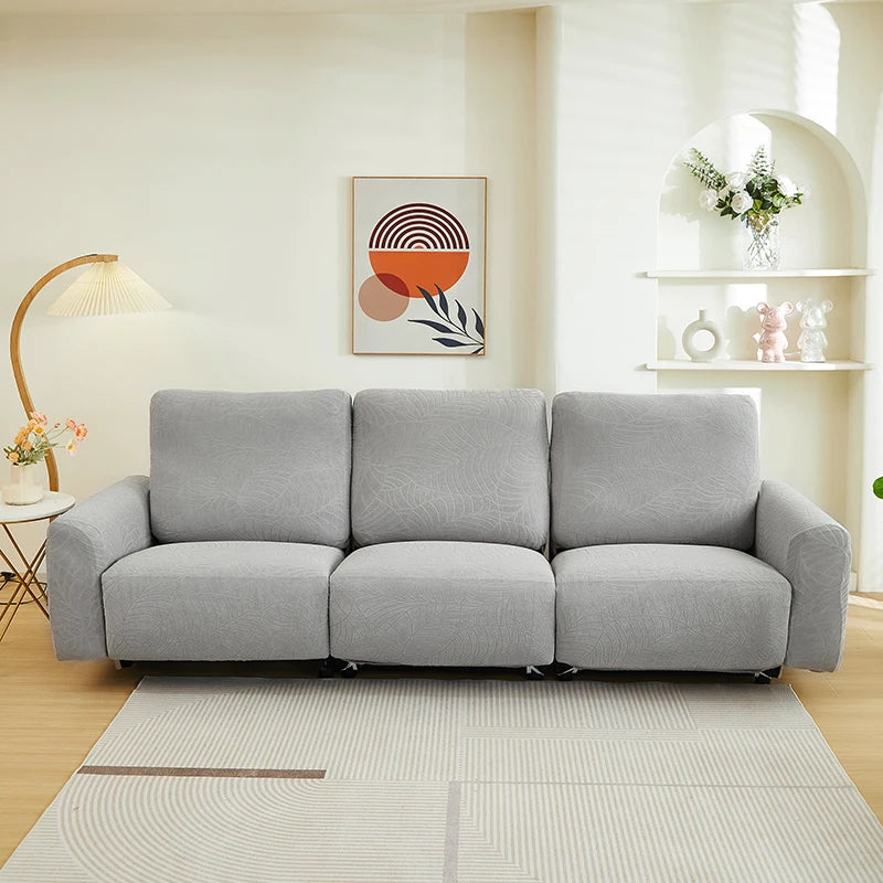 Recliner Sofa Cover Jacquard Stretch SOLVIRA FrenchCovers