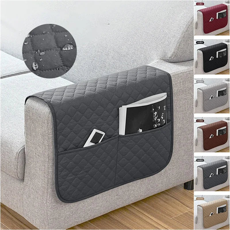 Sofa Armrest Cover Polyester Pockets SOLVENA FrenchCovers