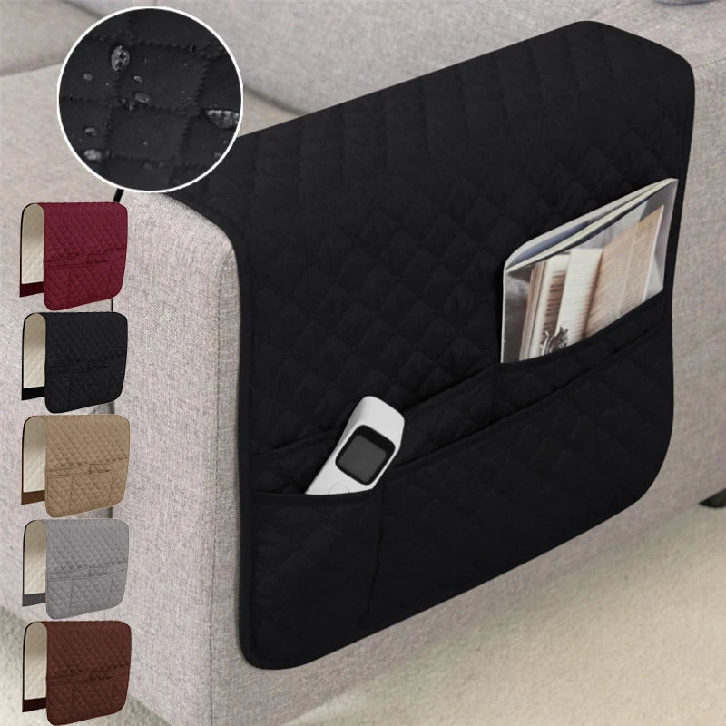 Sofa Armrest Cover with Pockets Polyester SOLVIRA FrenchCovers