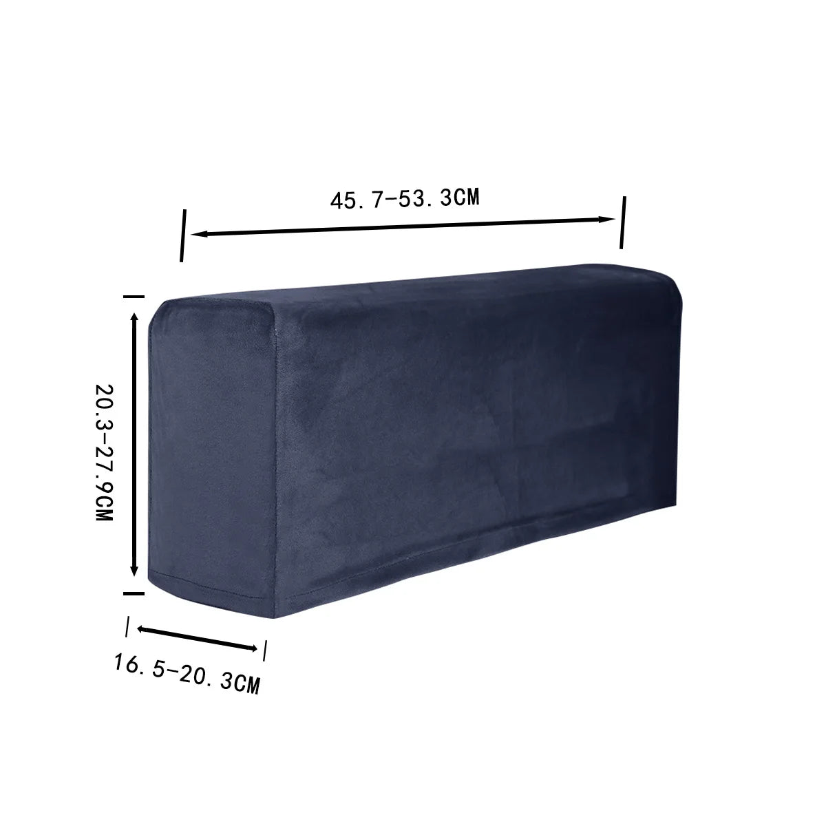 Sofa Armrest Cover Velvet Solid SILORAM FrenchCovers