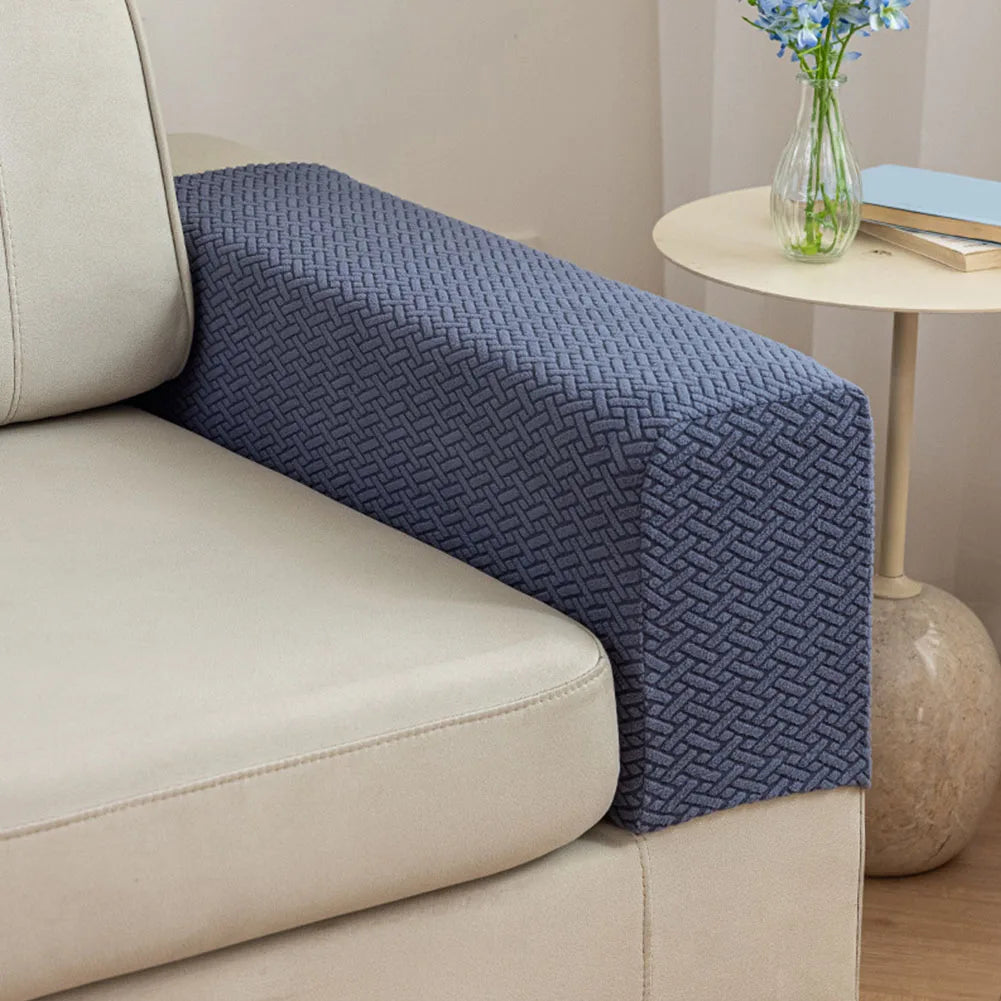 Sofa Armrest Cover Checkered VALORINE FrenchCovers