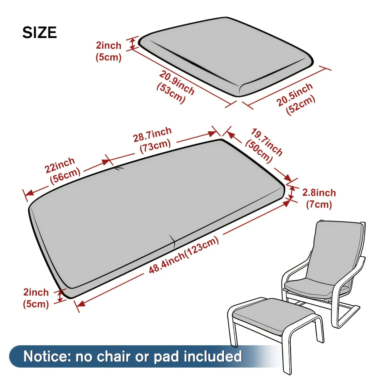 Poang Chair Slipcover Jacquard SERUNIA FrenchCovers