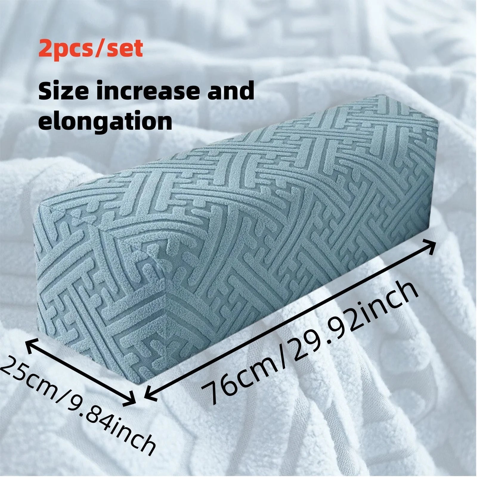 Sofa Armrest Cover Jacquard CELINA FrenchCovers