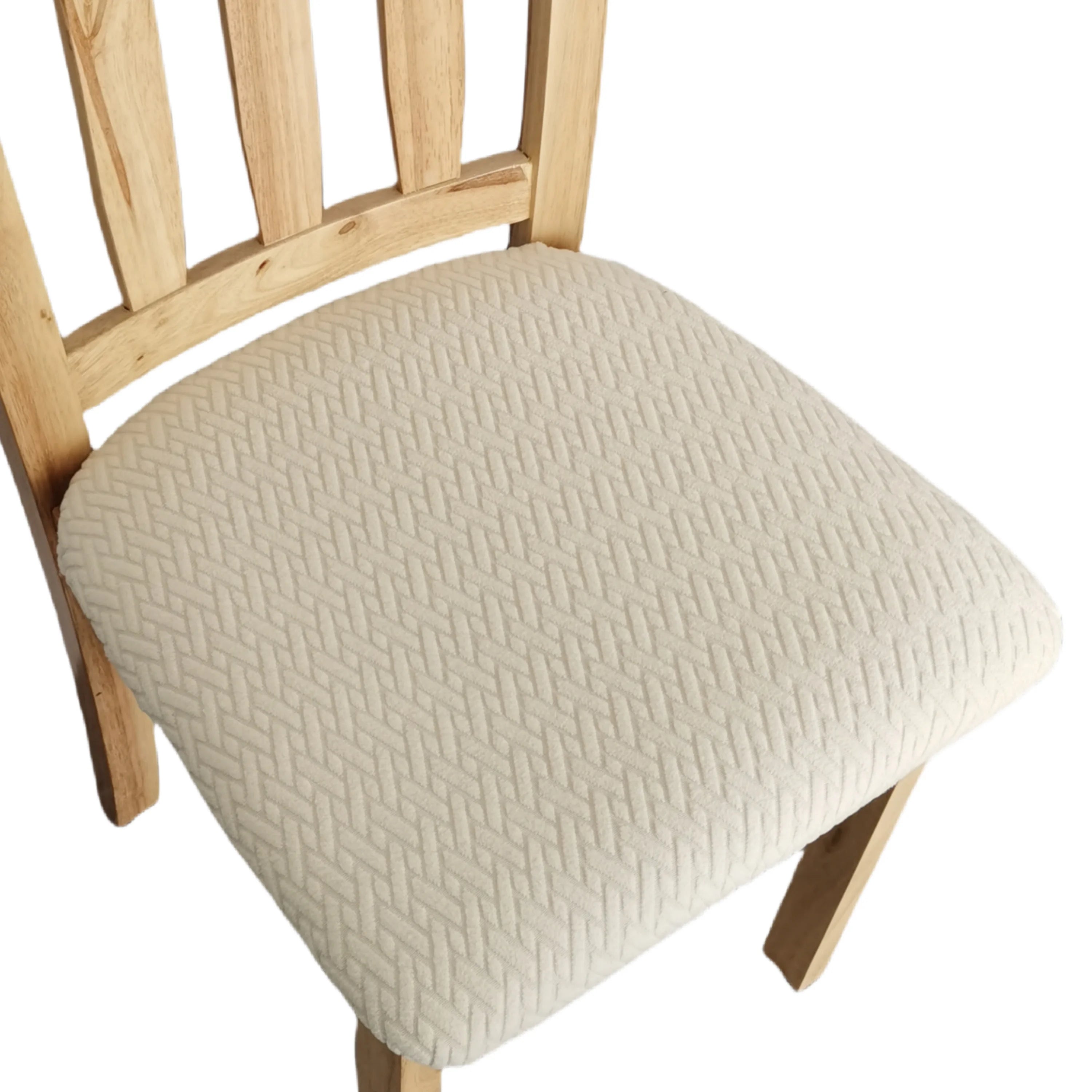 Chair Seat Cushion Cover Jacquard Elastic SOLMERA FrenchCovers