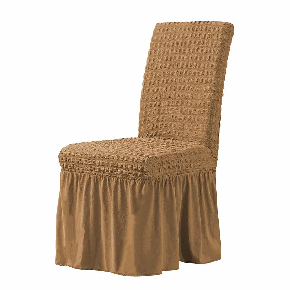 Chair Covers Seersucker Stretch Lioren Apricot