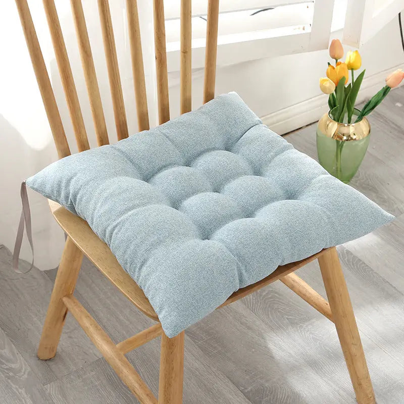 Chair Seat Cushion Covers Cozy Polyester LUMIELA Aqua Blue-40x40x7cm