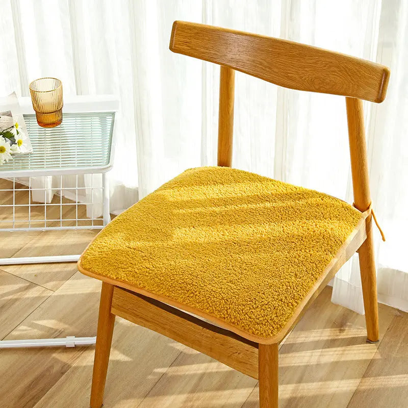 Chair Seat Cushion Covers Plush Cozy LAMIELLE Yellow-40 × 40