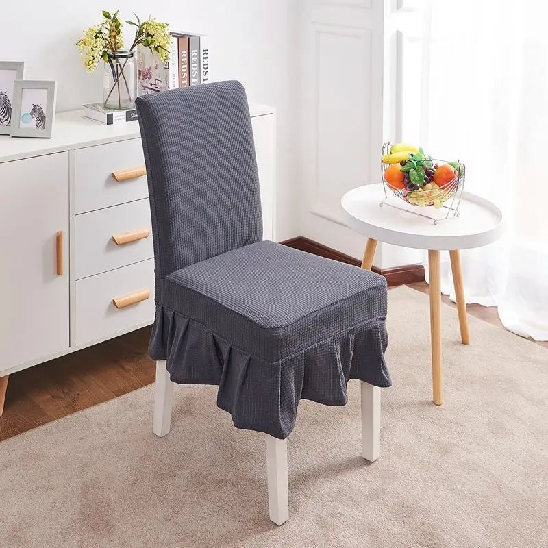 Conference Room Chair Covers Stretchable Quiltaire Dark grey