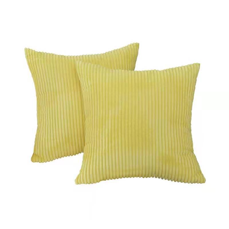 Decor Pillow Cover Corduroy Nordic LUMIELLE Yellow-45x45