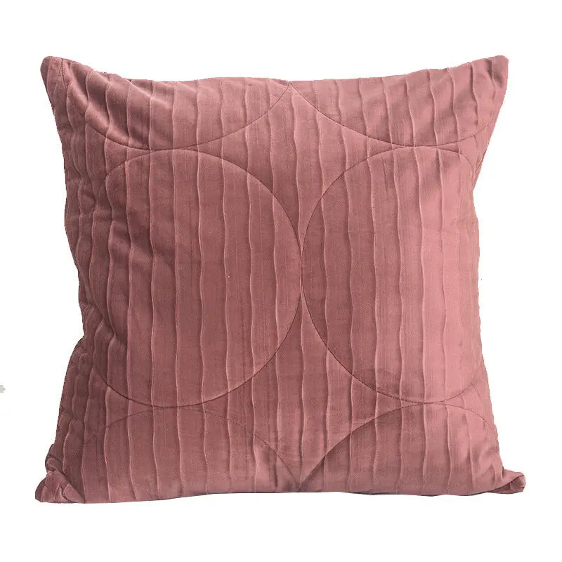 Decor Pillow Cover Velvet Nordic LUMIEREX Red-50X50CM