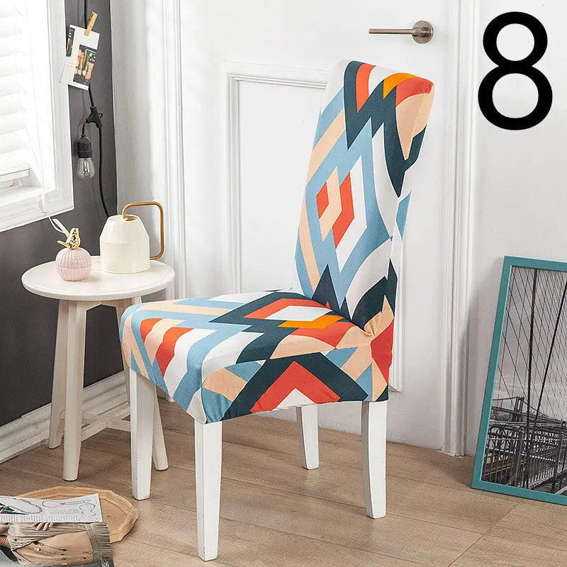 Dining Chair Cover Stretch Printed ELODIE