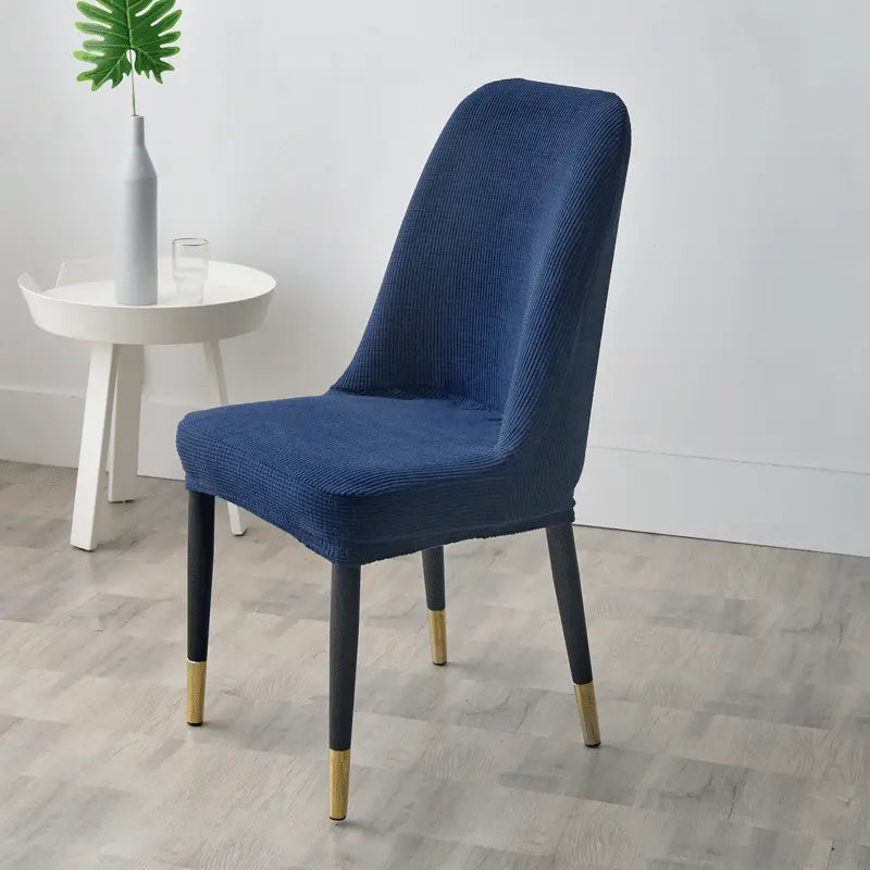 Dining Chair Covers Curved Dustproof ARCELLE Royal blue