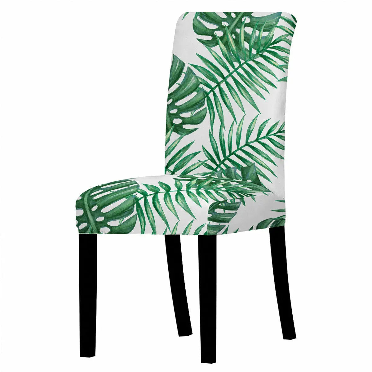 Dining Chair Covers Stretch Printed FEUILLAE 1 Style