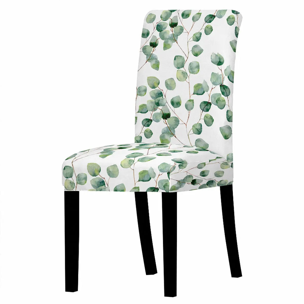 Dining Chair Covers Stretch Printed FEUILLAE