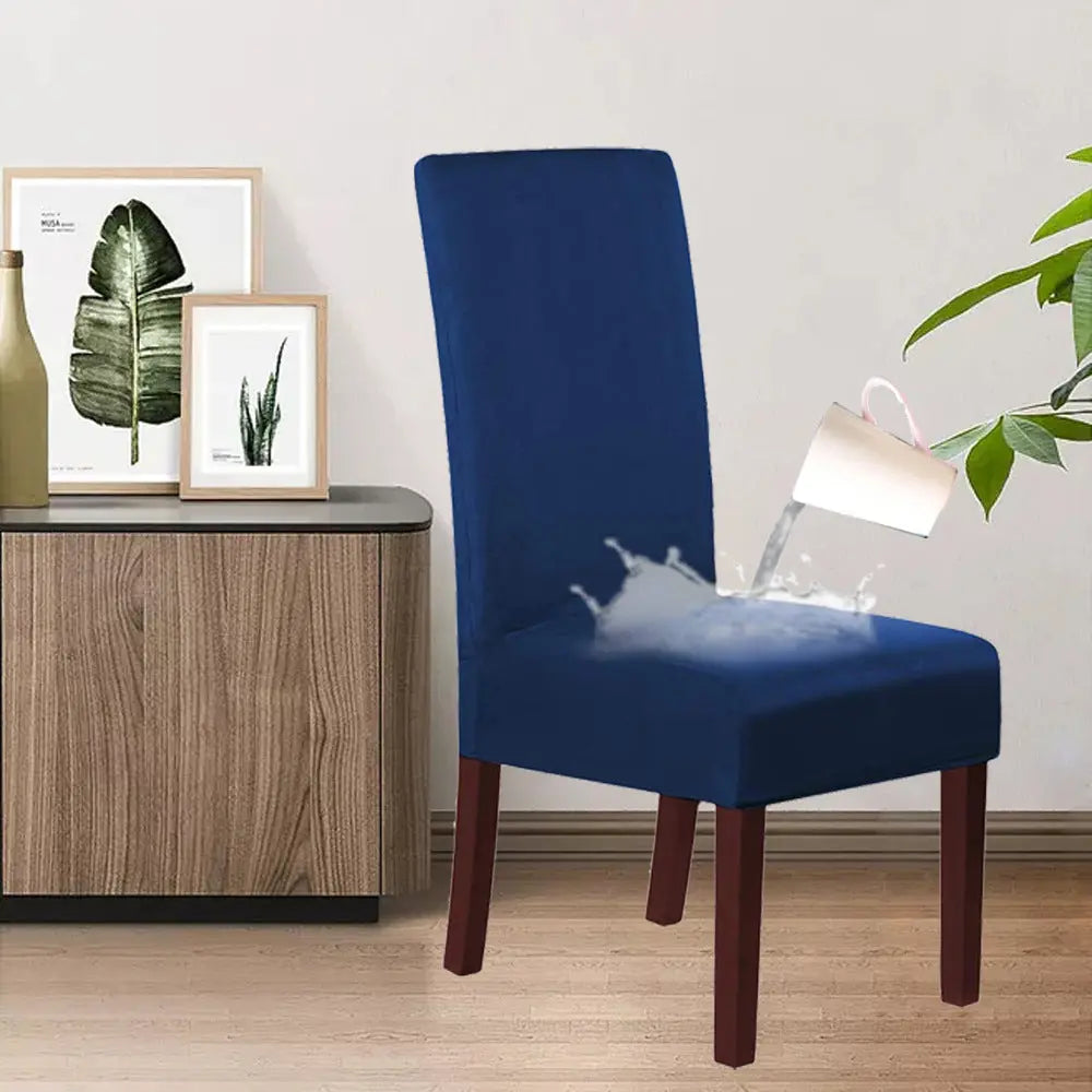 Dining Chair Covers Stretch Suede LUNETTE