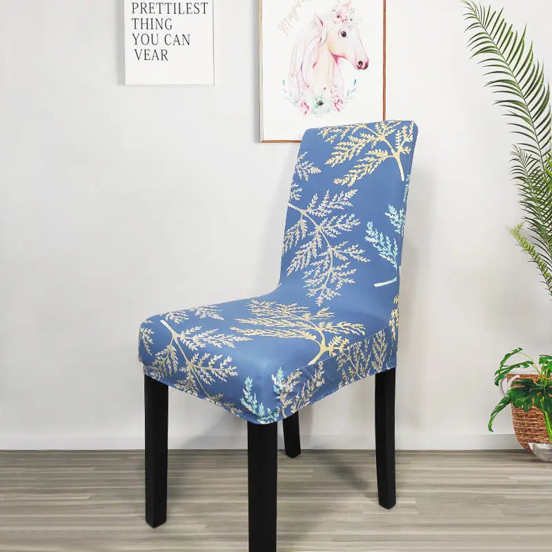 Dining Chair Covers Stretchable Polyester FLORETTE
