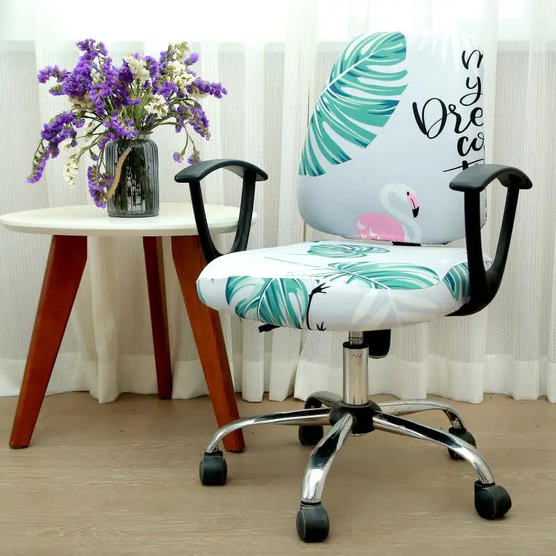 Ergonomic Chair Cover Stretch Spandex Luvette Flamingo