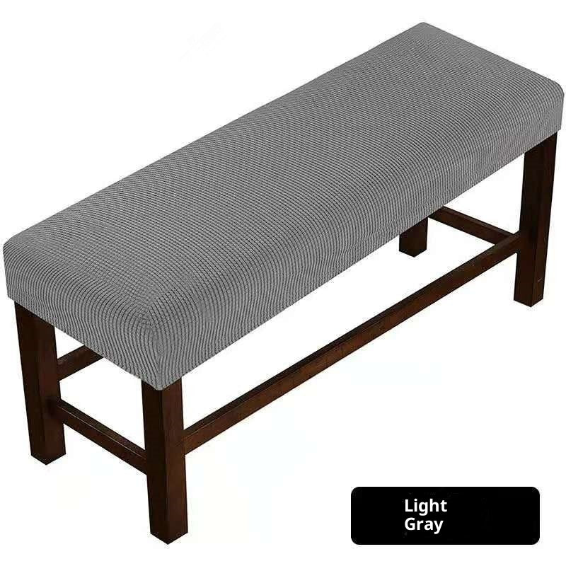 Bench Slipcover Velvet Dustproof FLORETTE Light Gray-90x50x20cm