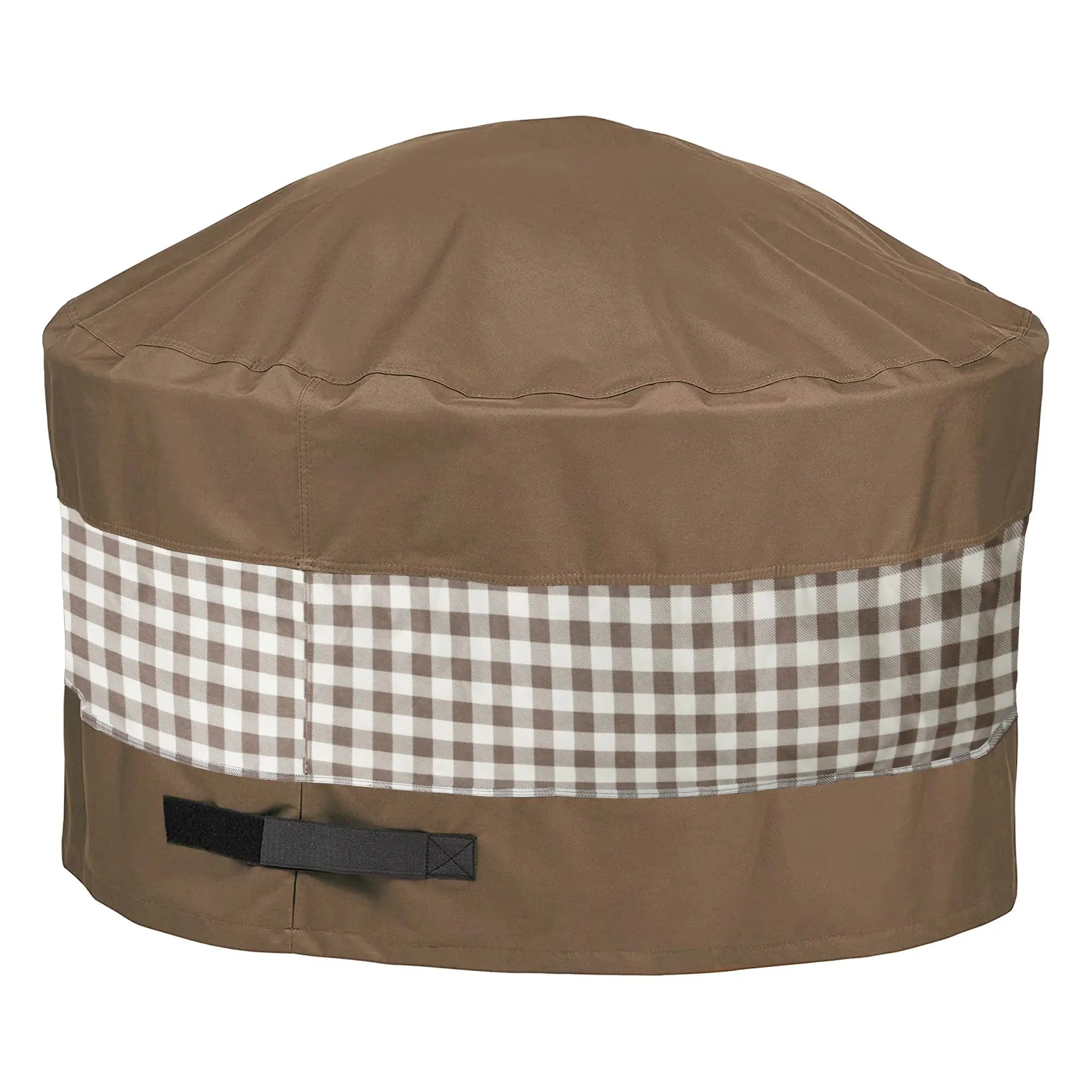 Grill Cover Waterproof Oxford NOIRELLE Coffee Plaid-32Dx24H Inch