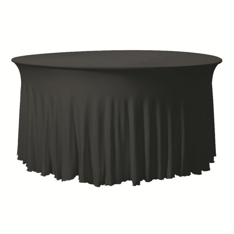 Outdoor Table Cover Stretch Skirted MIRELLE Black-120x75CM