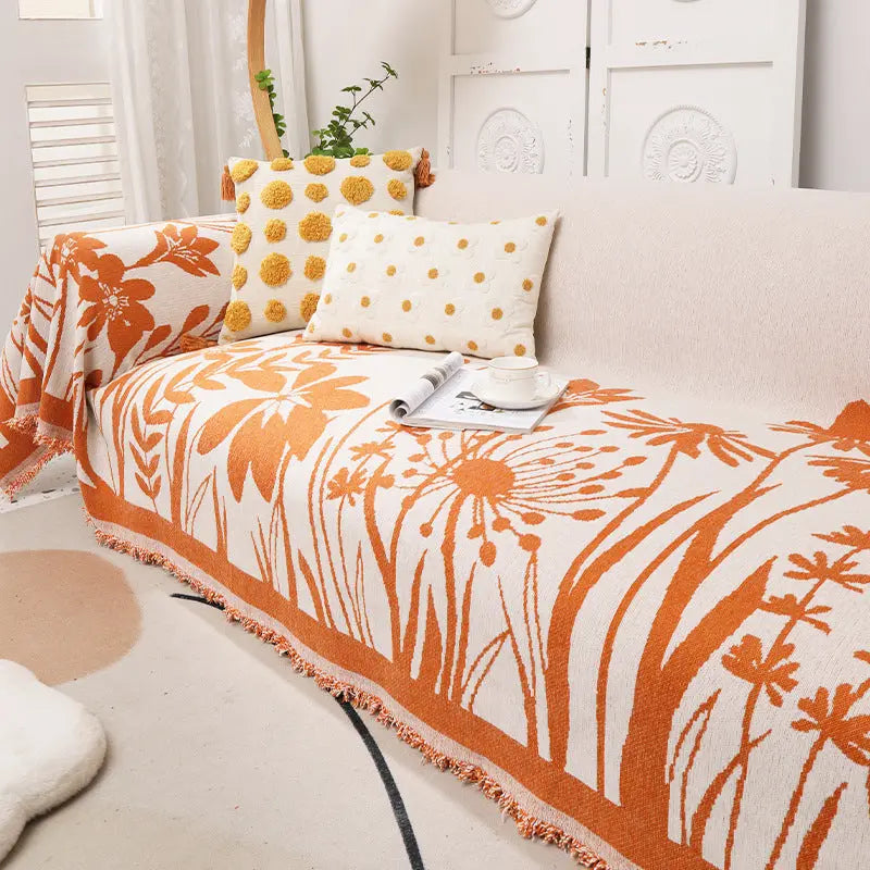 Pet Throw Chenille Floral Aurore