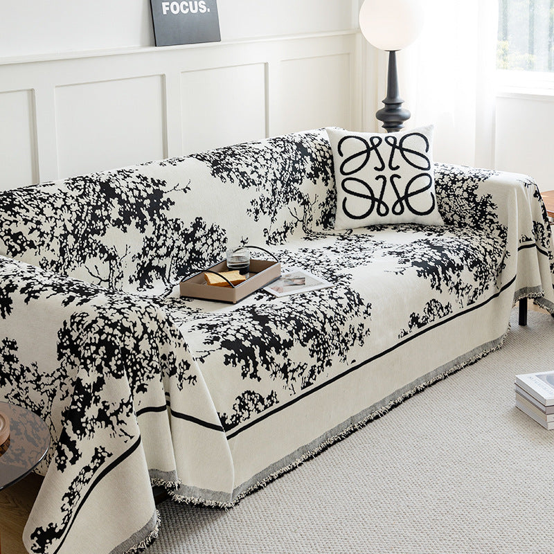 Pet Throw Chenille Non-Slip Luneva Yb Bayberry Tree Black-180x130cm