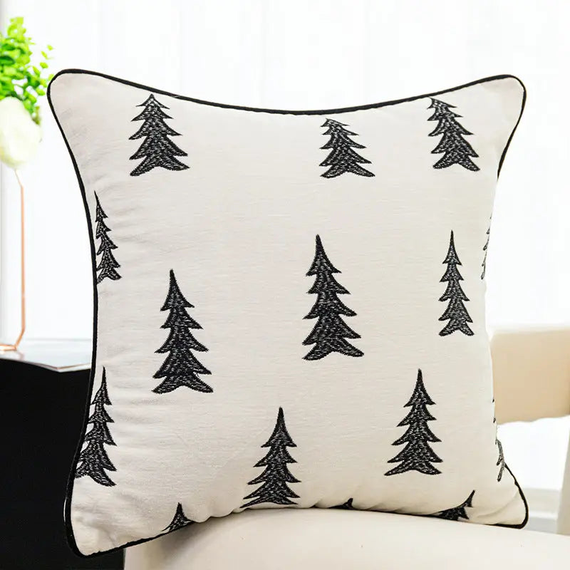 Pillow Cover Chenille Embroidered ZEBELLE