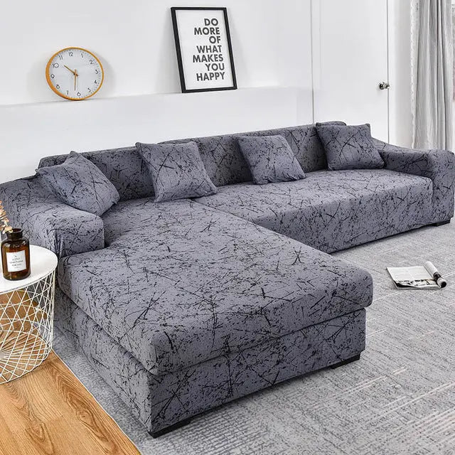 Sectional Couch Cover Stretchable Nordic LUNÉAIRE