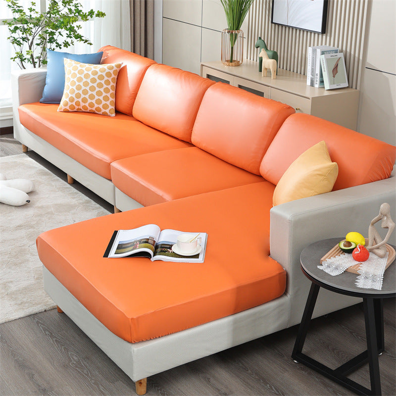 Sectional Sofa Seat Cover Modern Washable ELOISE Orange-S