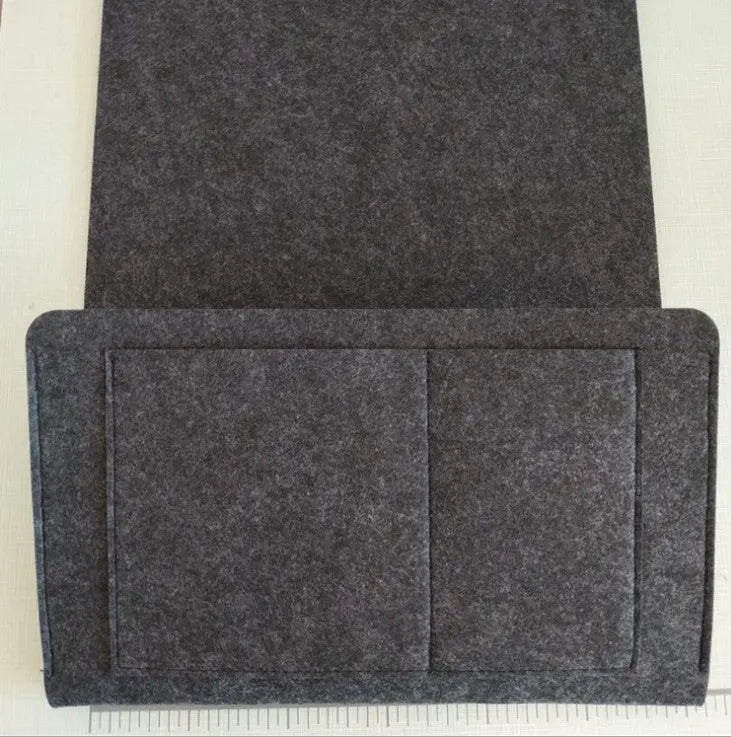 Sofa Armrest Cover Felt Pocket LUCETTE Black5pcs
