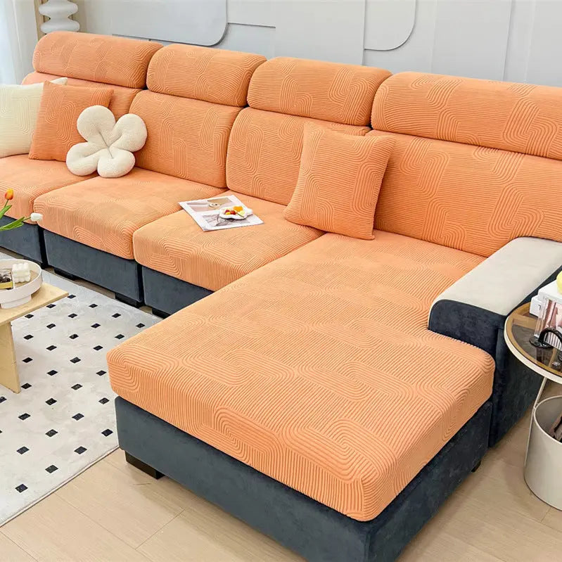 Sofa Seat Cover Stretch Jacquard ELISÉE