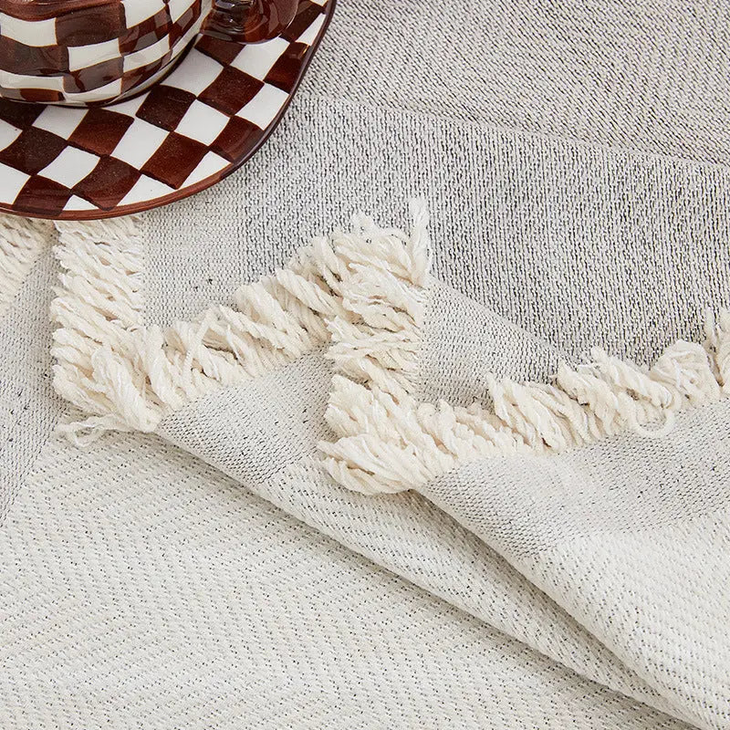 Sofa Throw Chenille Herringbone COZANE