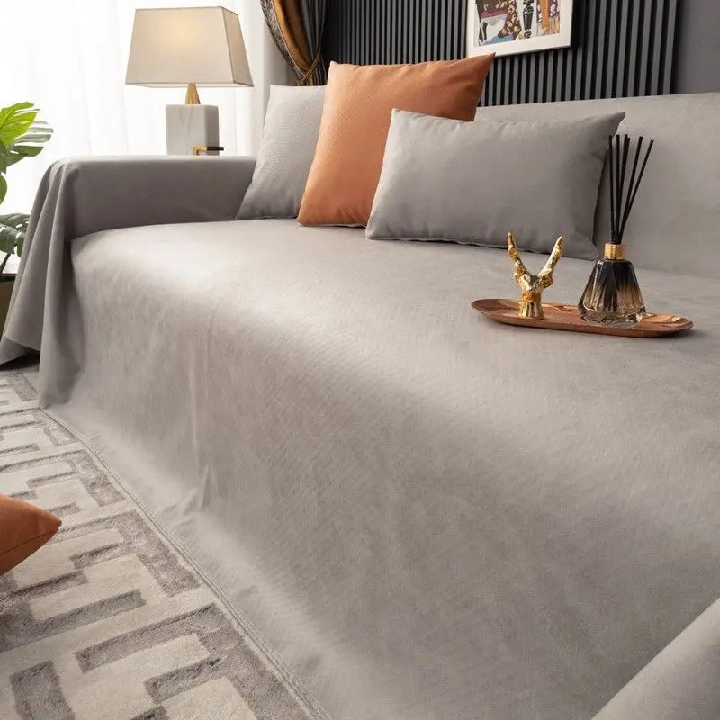 Sofa Throw Waterproof Pet-Friendly LUMIELA Light Grey-210x90cm