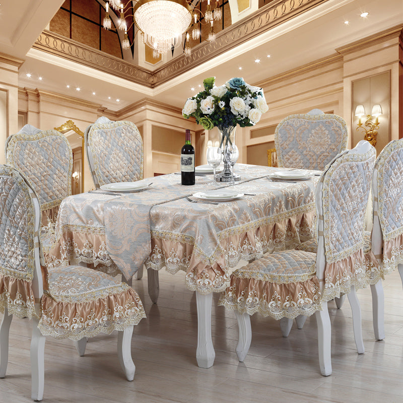 Tablecloth Set Floral European CELINE Champagne-A