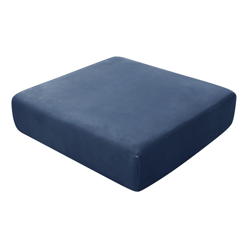 Sofa Seat Cover Velvet Stretchable Aveline 12 Navy Blue-Three