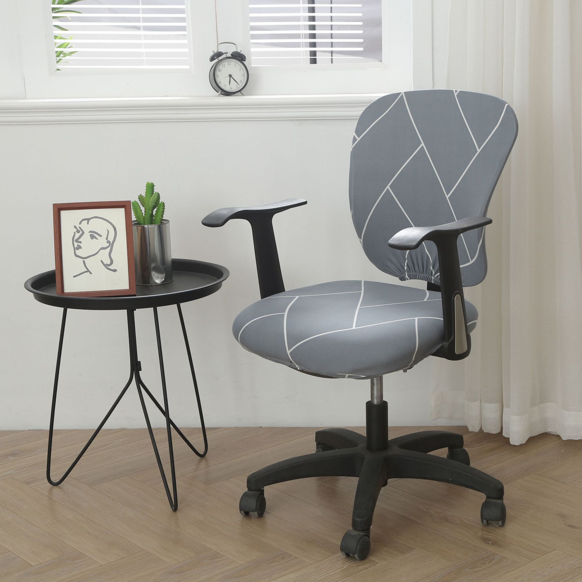 Task Chair Cover Stretchable Milk Silk ELODIE Dimension-Split Universal