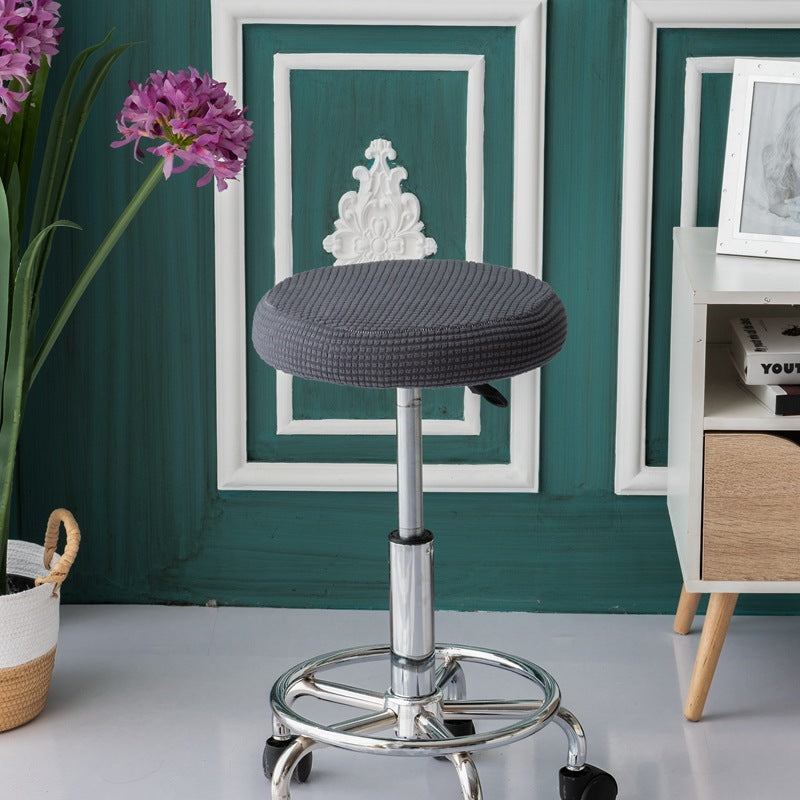 Rolling Stool Cover Stretch Fit COLETTE Dark grey
