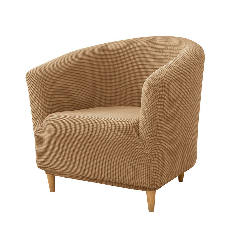 Accent Chair Cover Stretchable Polyester ELODIE 10 Light Coffee-30x24x6cm