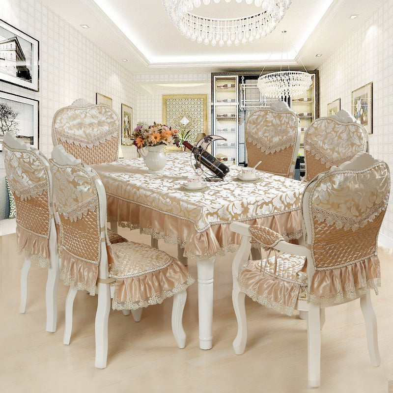 Table Cloth Floral European LUCETTE Beige-150x150cm square tablecloth