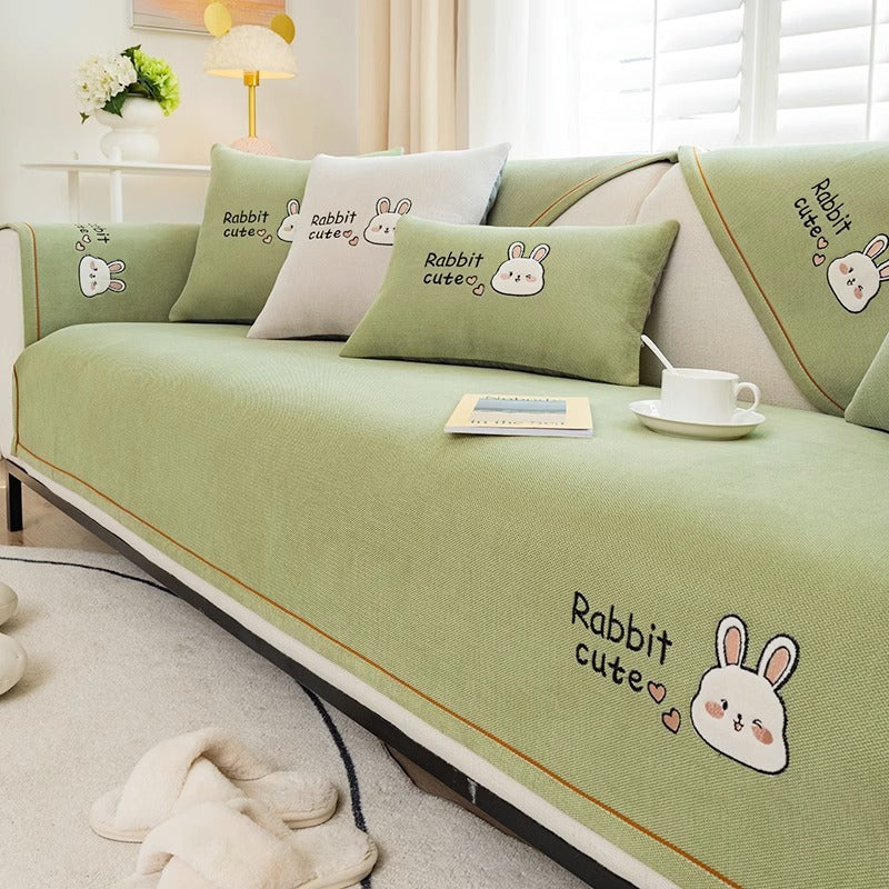 Pet Protection Cover Cotton-Linen Modern LUNEAU Matcha Green-90X210