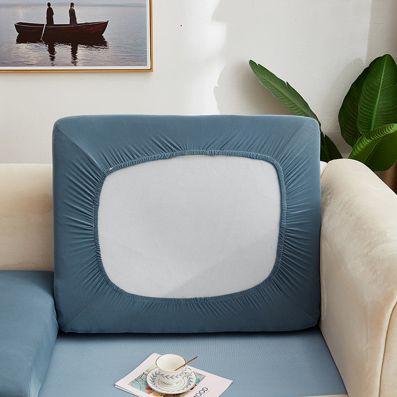 Sectional Sofa Seat Cover Stretchable ELOISE Peacock Blue-Plus sized Single