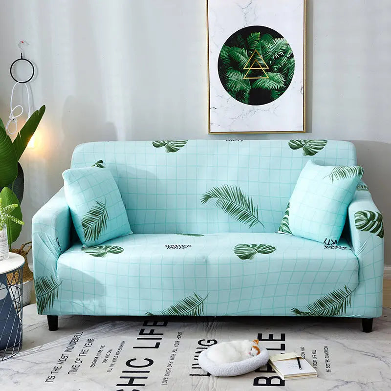 Loveseat Covers Stretchable Printed LUMINAIR 1 style-Four people