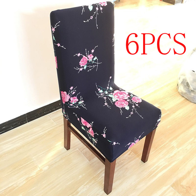 Dining Chair Covers Stretchable Spandex ELORIA C-6PCS