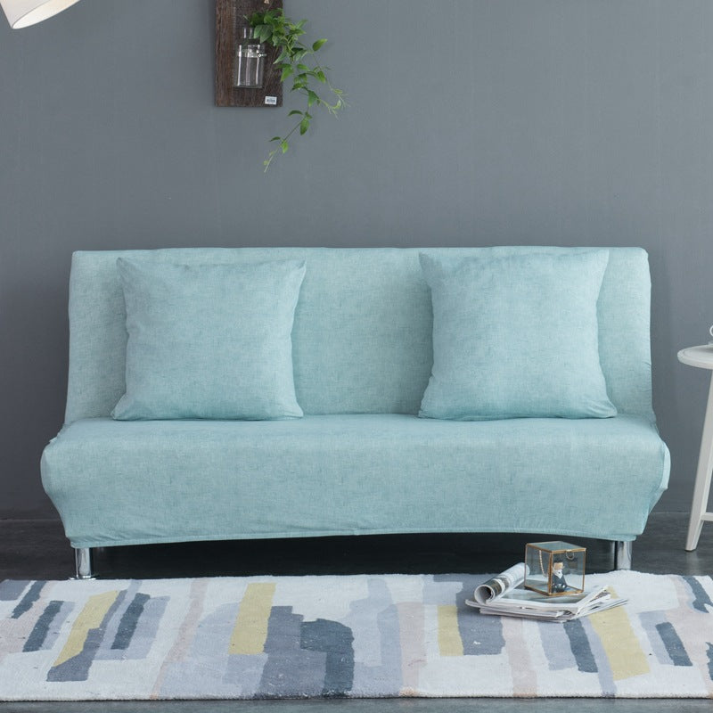 Armrest And Cushion Covers Linen Stretchable ELANIE Blue-120 to 155cm