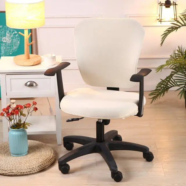 Ergonomic Chair Covers Stretch-Fit Velours LUNEAIR Black-2pc set