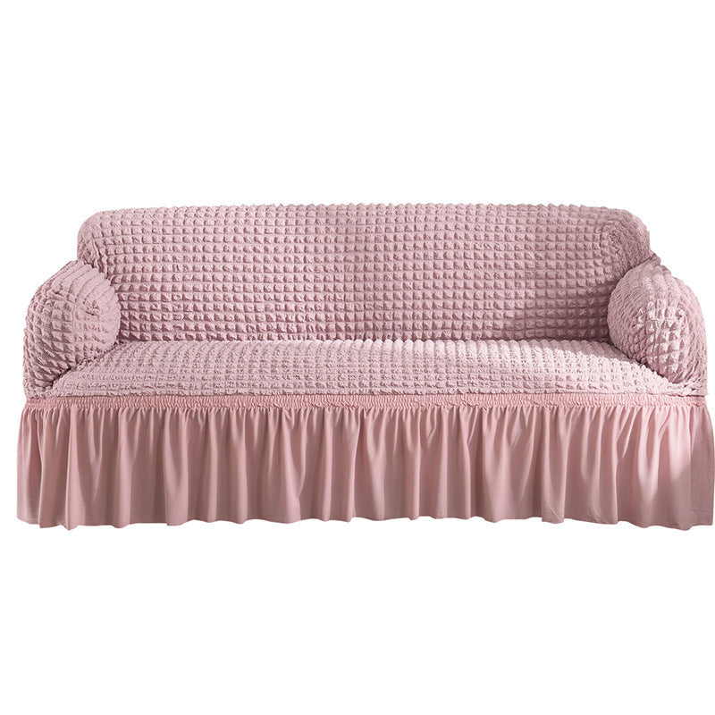 Loveseat Cover Seersucker Pet-Friendly CELINEA Pink-S
