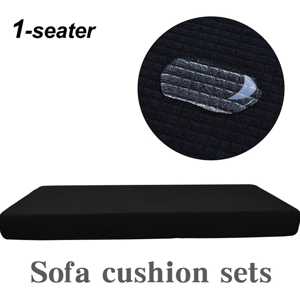 Sofa Seat Cover Waterproof Fleece AURELIE Black-A